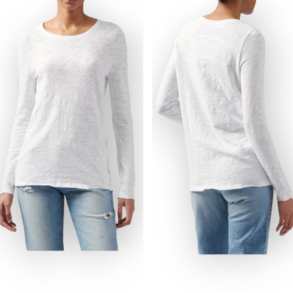 ATM Slub Jersey Long Sleeve Destroyed Wash Tee M Layers Simple Solid Modest Soft